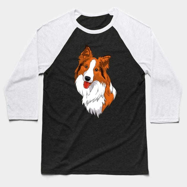 Urban Canine Carousel Border Collie Delight, Tee Triumphs Baseball T-Shirt by Merle Huisman